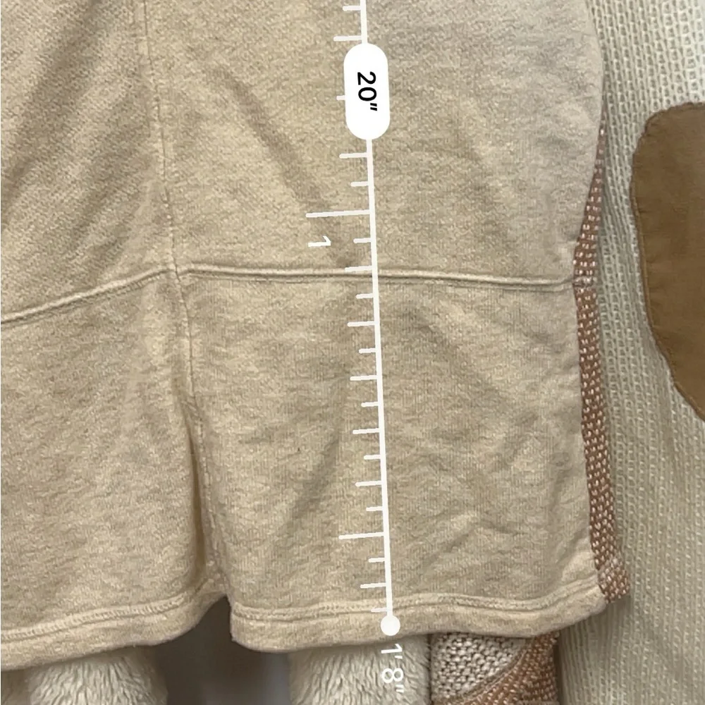 Anthropologie Saturday Sunday Mixed Fabric Sherpa Lined Cardigan size Medium